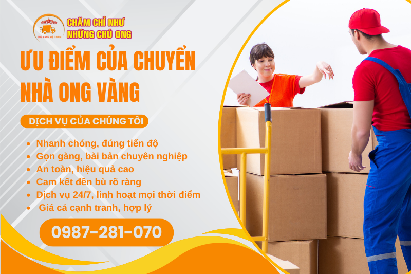 Ưu điểm nổi bật của dịch vụ chuyển nhà trọn gói quận Bắc Từ Liêm tại Ong Vàng