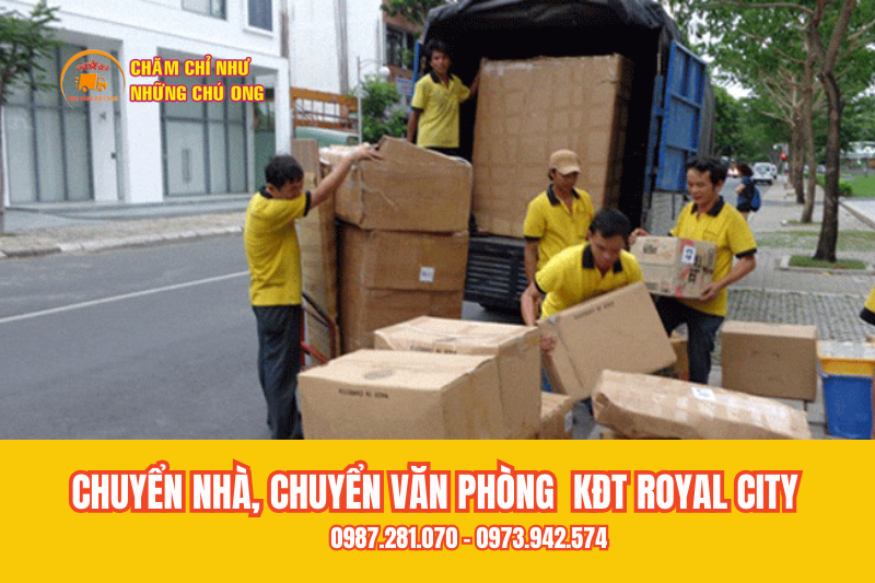 Dịch vụ chuyển nhà, chuyển văn phòng tại khu đô thị Royal City của vận chuyển Ong Vàng