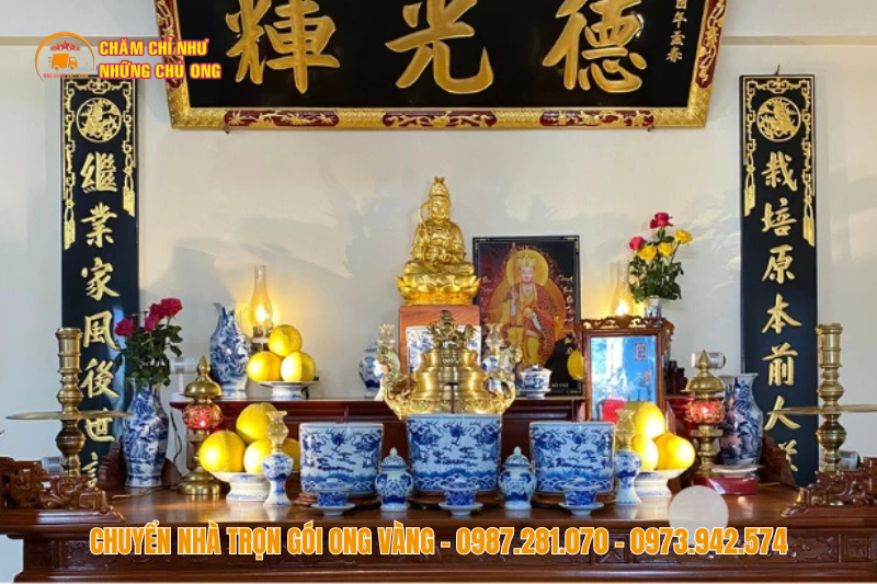 Cách bố trí bàn thờ Phật tại gia