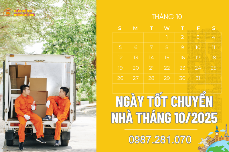 Danh sách ngày tốt chuyển nhà tháng 10 năm 2025