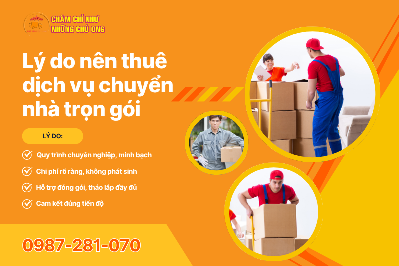Lý do vì sao nên thuê dịch vụ chuyển nhà trọn gói