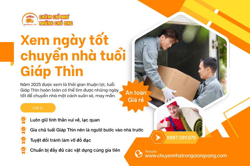 Những điều khi chọn ngày đẹp chuyển nhà tuổi Giáp Thìn năm 2025