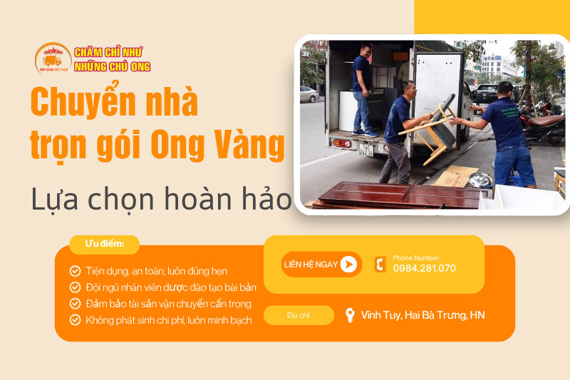 Chuyển Nhà Trọn Gói Ong Vàng - Giải Pháp Tối Ưu Cho Gia Đình Bạn. Chọn ngày đẹp chuyển nhà tuổi Giáp Thìn