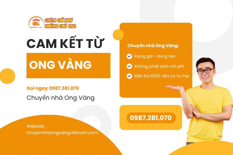 Chuyển nhà trọn gói phường Ngọc Hà - Cam kết từ Chuyển nhà Ong Vàng