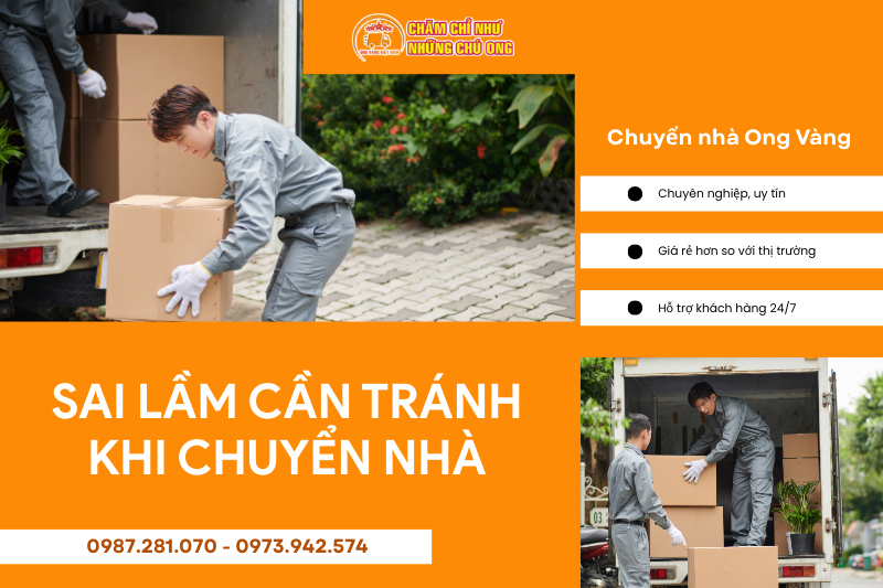 Sai lầm cần tránh khi chuyển nhà – Những lưu ý quan trọng bạn không nên bỏ qua