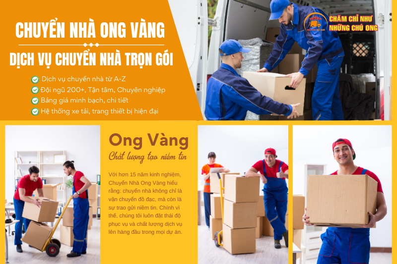 Chuyển nhà Ong Vàng - Đối tác chuyển nhà trọn gói phường Hồng Hà đáng tin cậy
